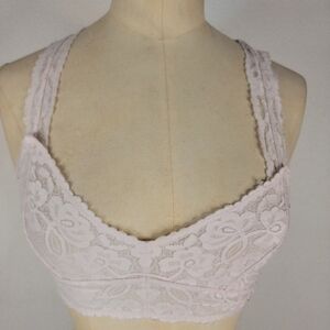 Free People Intimately XS Lace Bralette Light Pink